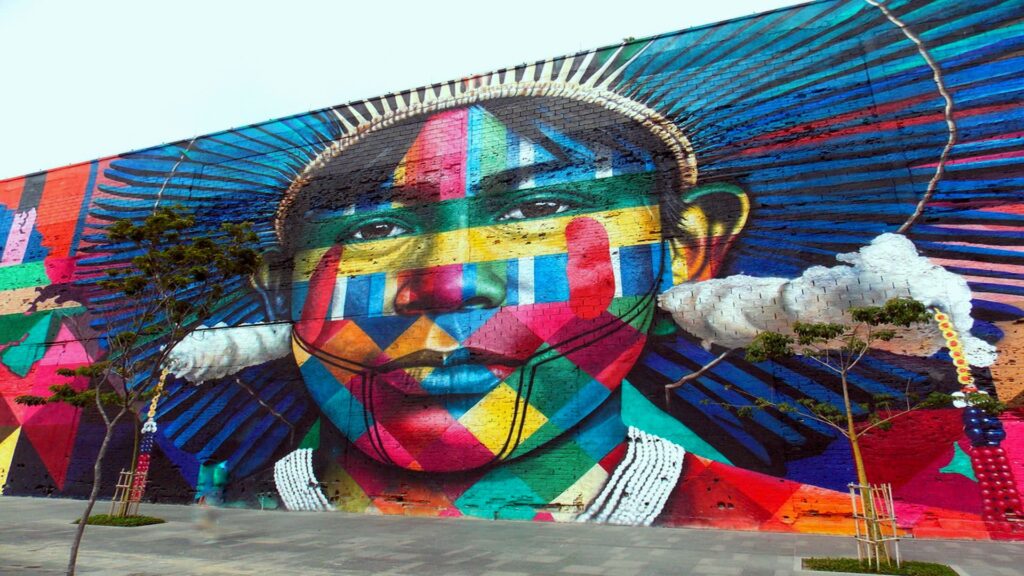 Povo Tapajós, imagem por Eduardo Kobra